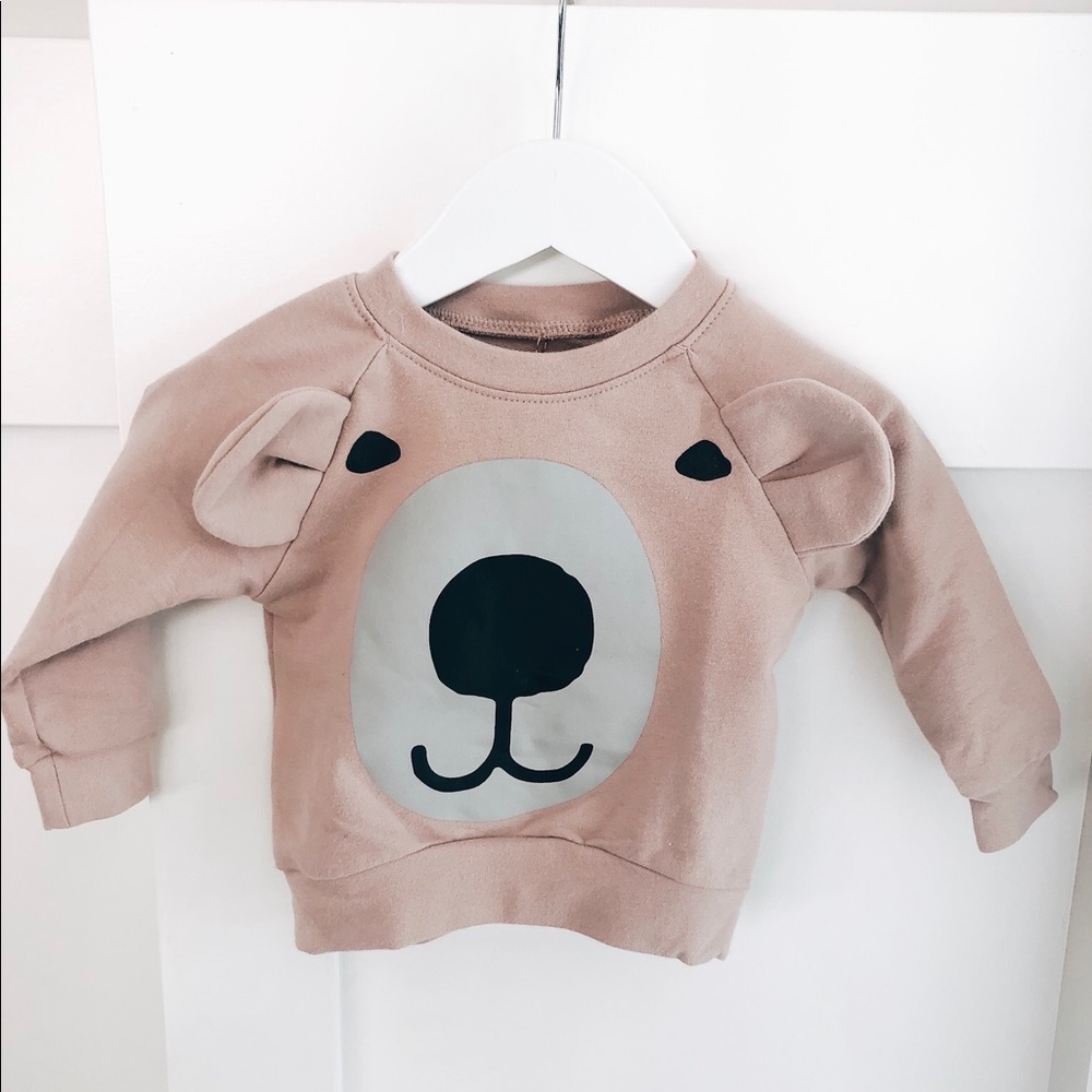 Bear Longsleeve in brown/pink